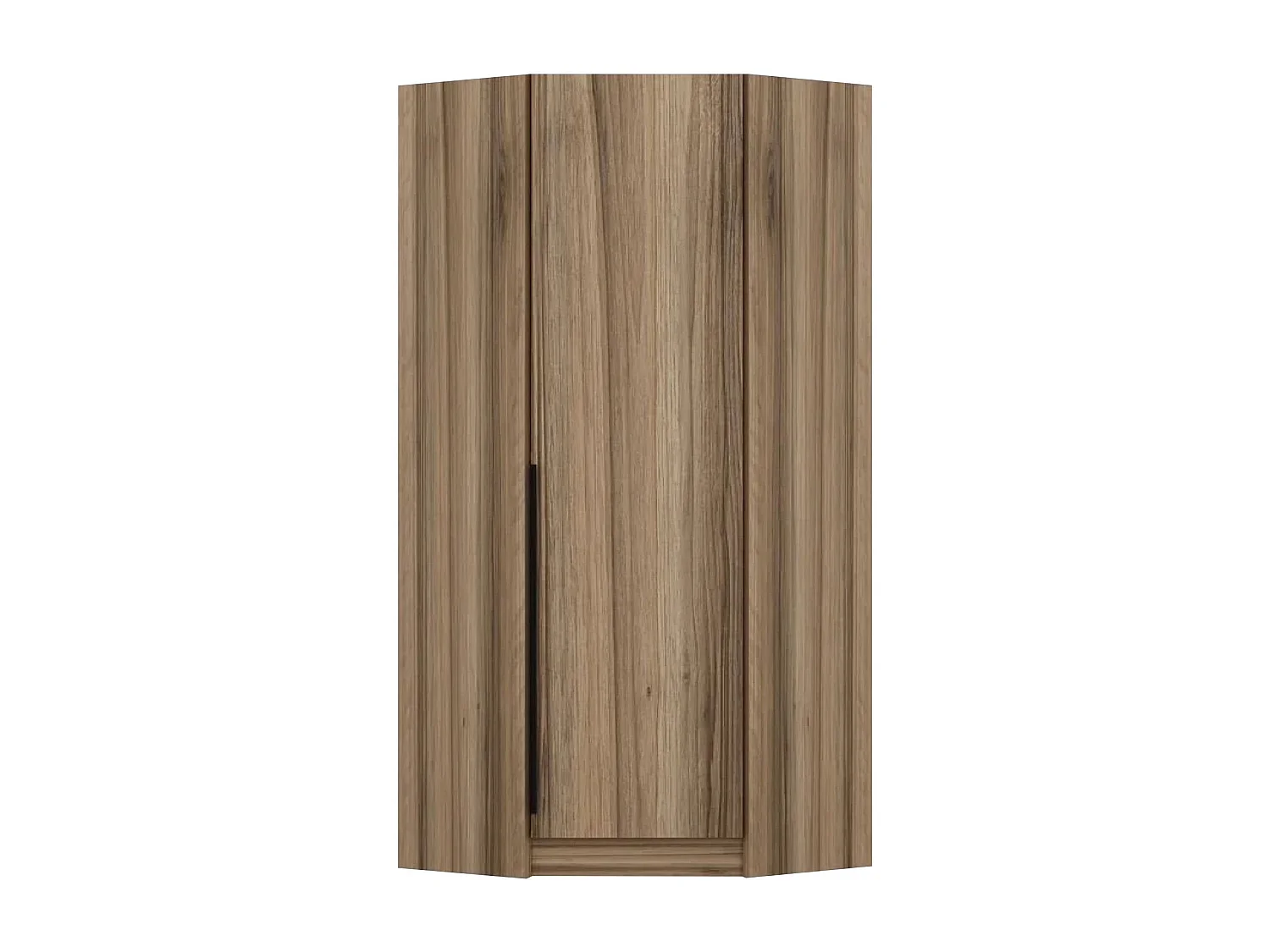 Armoire d'angle 1 porte kanawa L74xH210cm Chêne clair et Noir