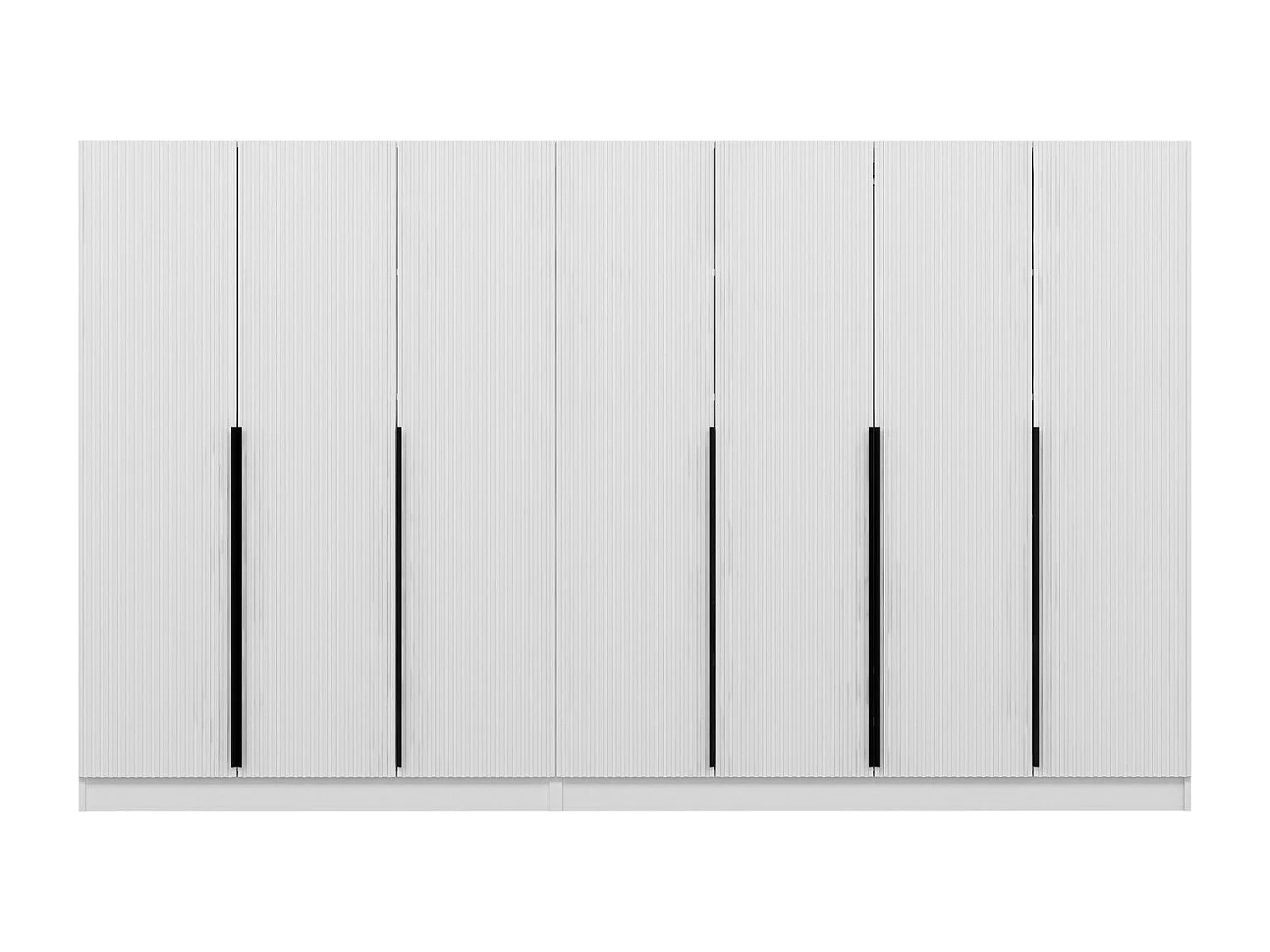 Armoire 7 portes Kanawa L315xH210cm Blanc et Noir