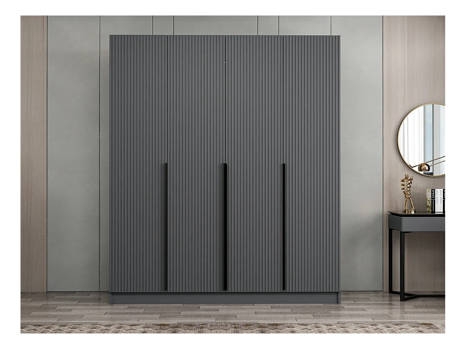 Armario Kale Plus-7774 antracita 220x198.6x40 cm