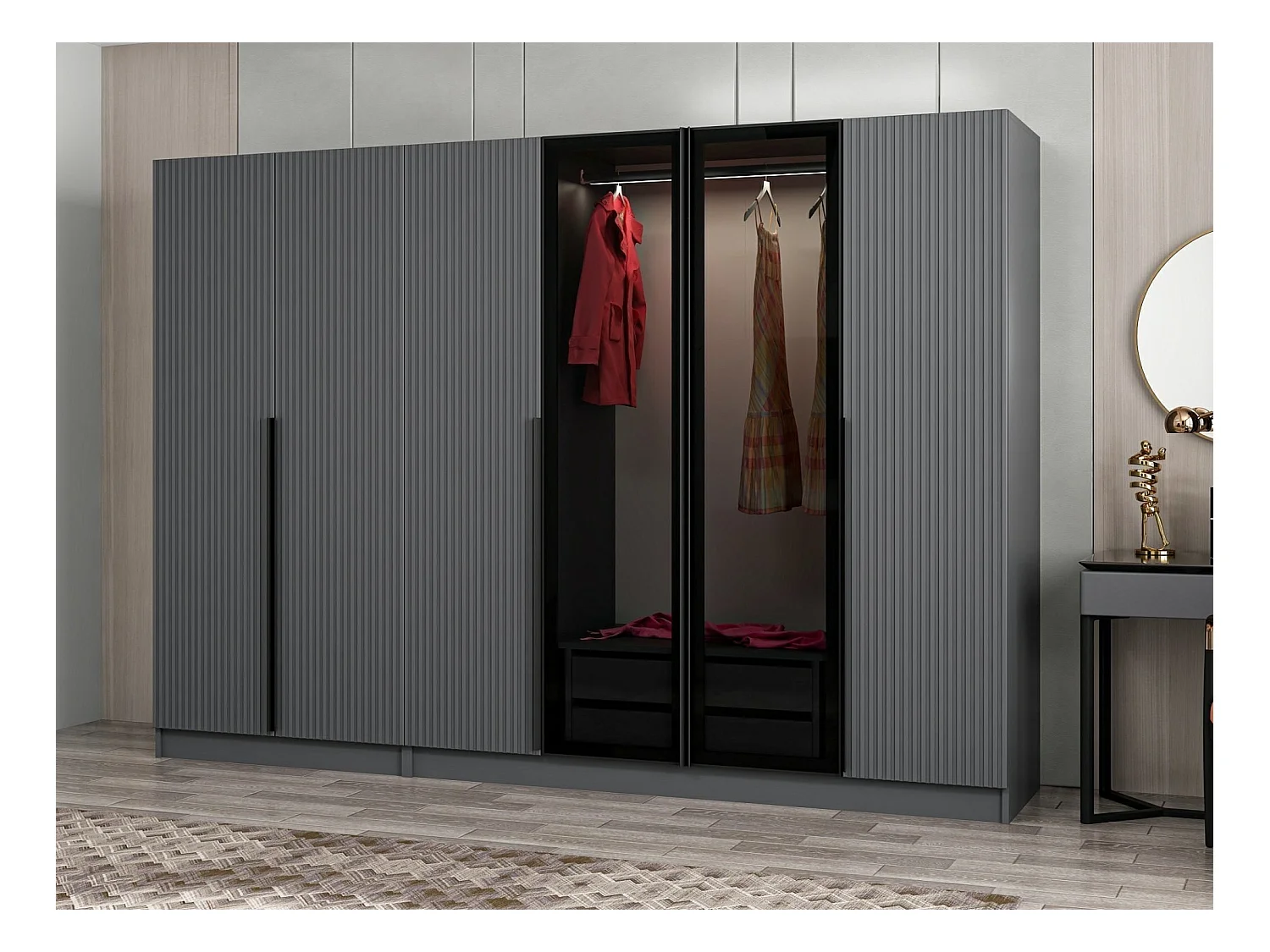 Armario Kale Plus-7804 humo 225x210x52 cm