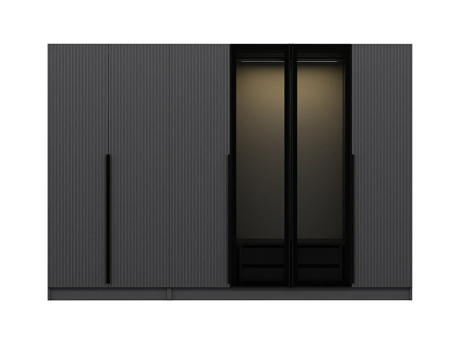 Armario Kale Plus-7804 humo 225x210x52 cm