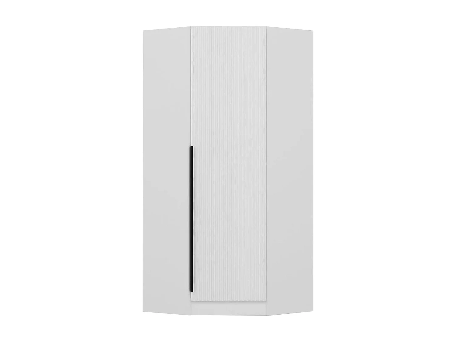 Armoire d'angle 1 portes Kanawa L74xH210cm Blanc et Noir