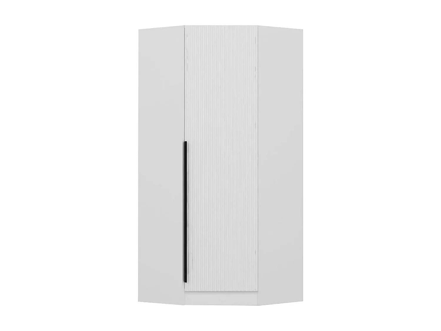 Armoire d'angle 1 portes Kanawa L74xH210cm Blanc et Noir