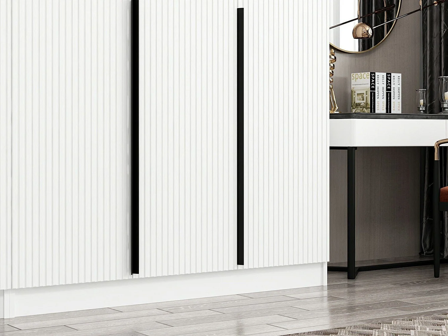 Armario Kailua M109, Blanco, 210x225x52cm, Puertas de armario: Con bisagras