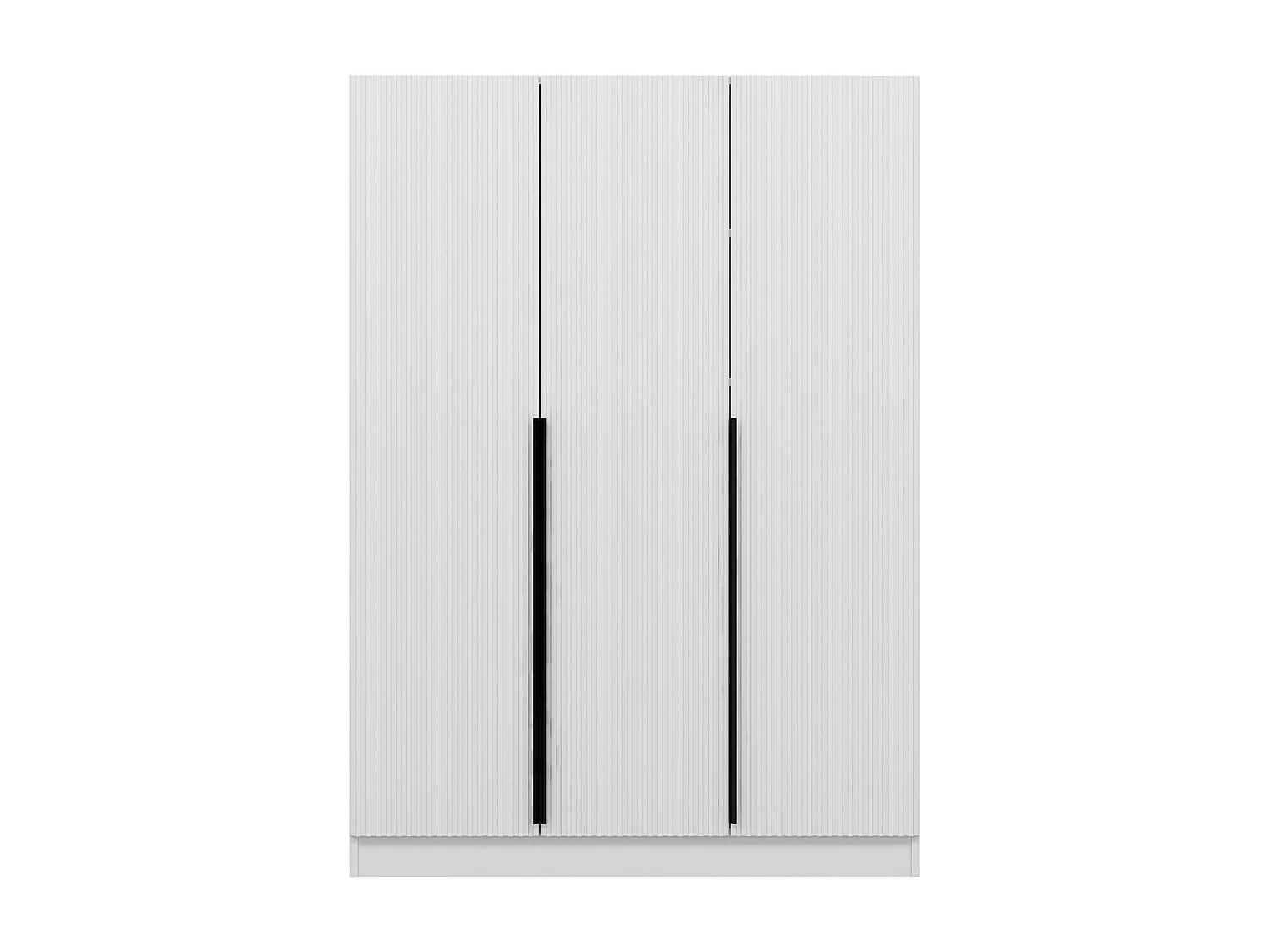 Armoire design 3 portes Kanawa L135xH210cm Blanc et Noir