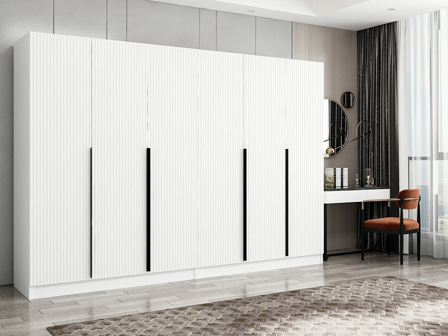 Armario Kale Plus-7787 blanco 270x210x52 cm