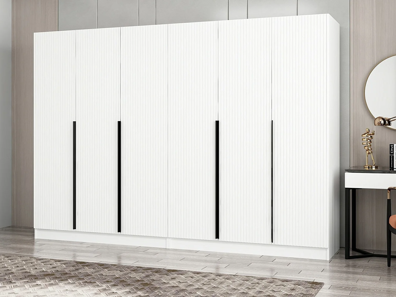 Armario Kale Plus-7787 blanco 270x210x52 cm