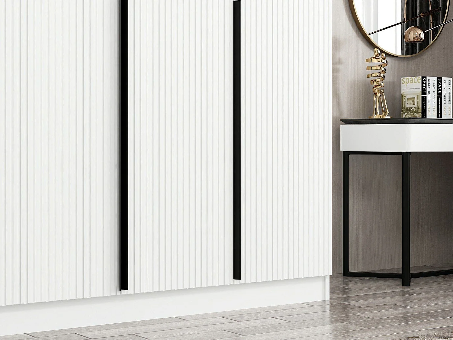 Armario Kailua M107, Blanco, 210x180x52cm, Puertas de armario: Con bisagras