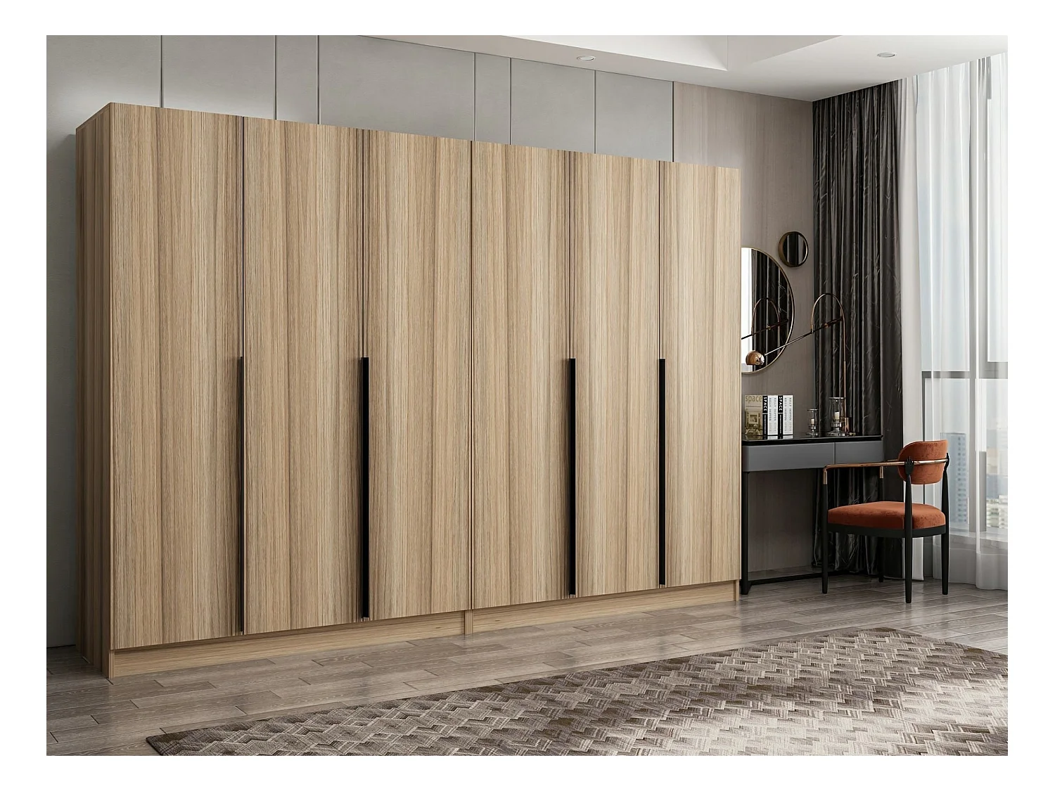 Armario Kale Plus-7797 color roble 270x210x52 cm