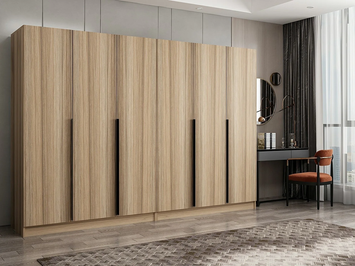 Armario Kale Plus-7797 color roble 270x210x52 cm