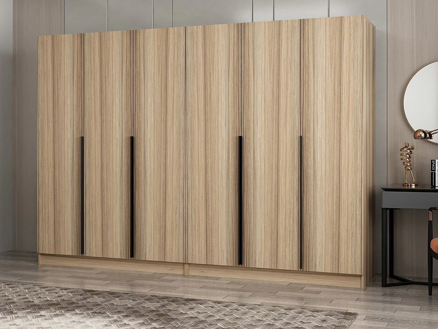 Armario Kale Plus-7797 color roble 270x210x52 cm