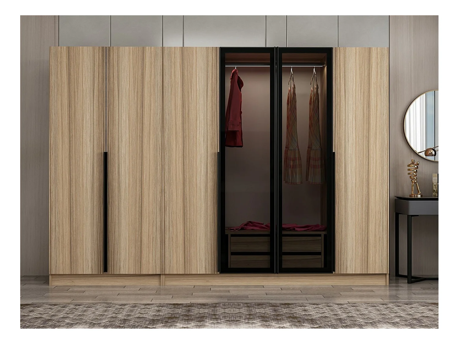 Armario Kale Plus-7820 humo 225x210x52 cm