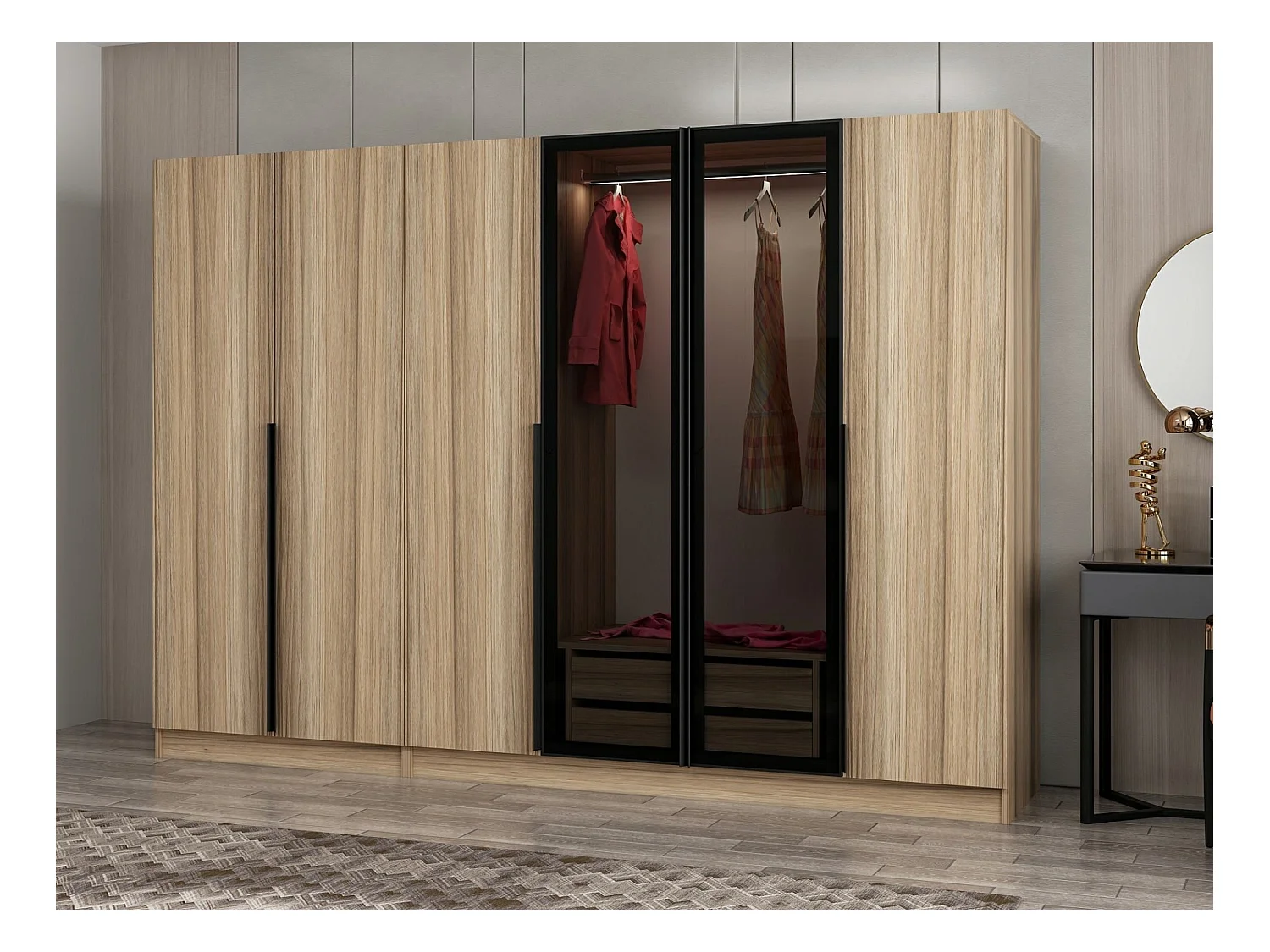 Armario Kale Plus-7820 humo 225x210x52 cm