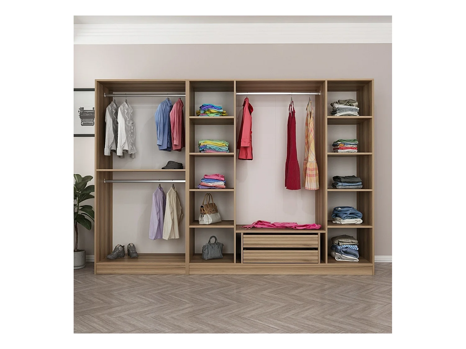 Armario Kale Plus-7820 humo 225x210x52 cm