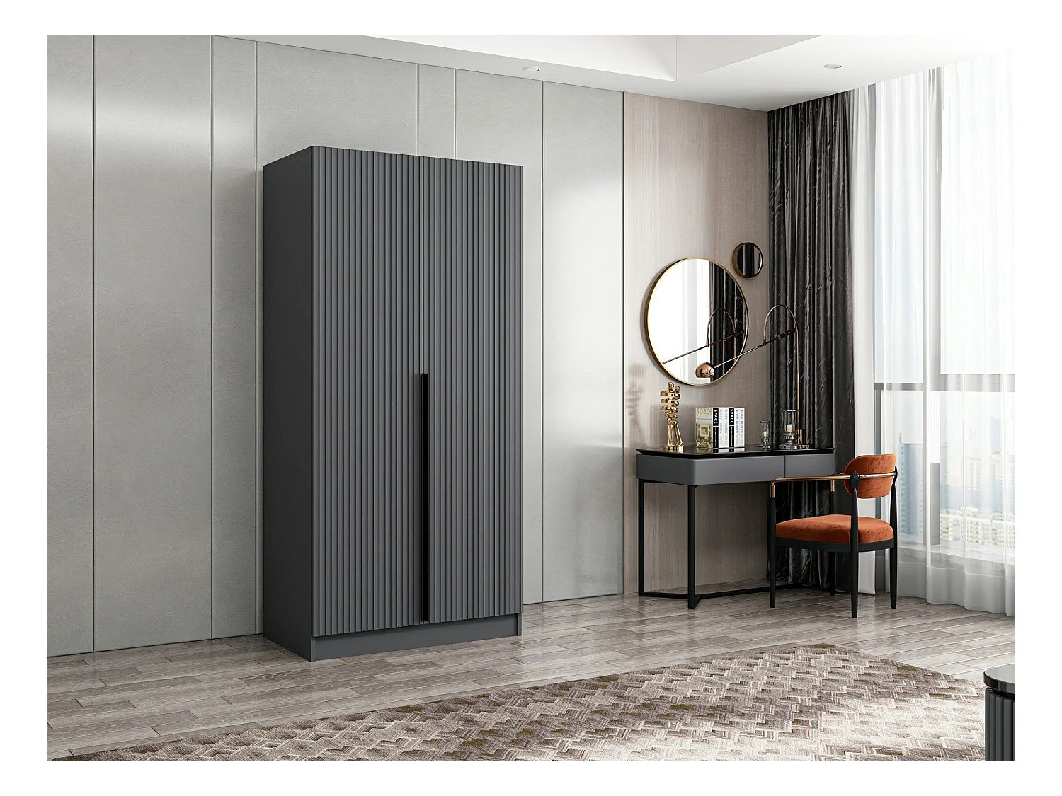 Armario Kale Plus Membran 210 antracita 90x210x52 cm