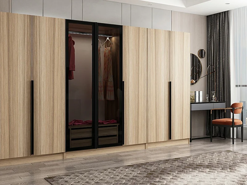 Armario Kale Plus-7822 color roble humo 315x210x52 cm