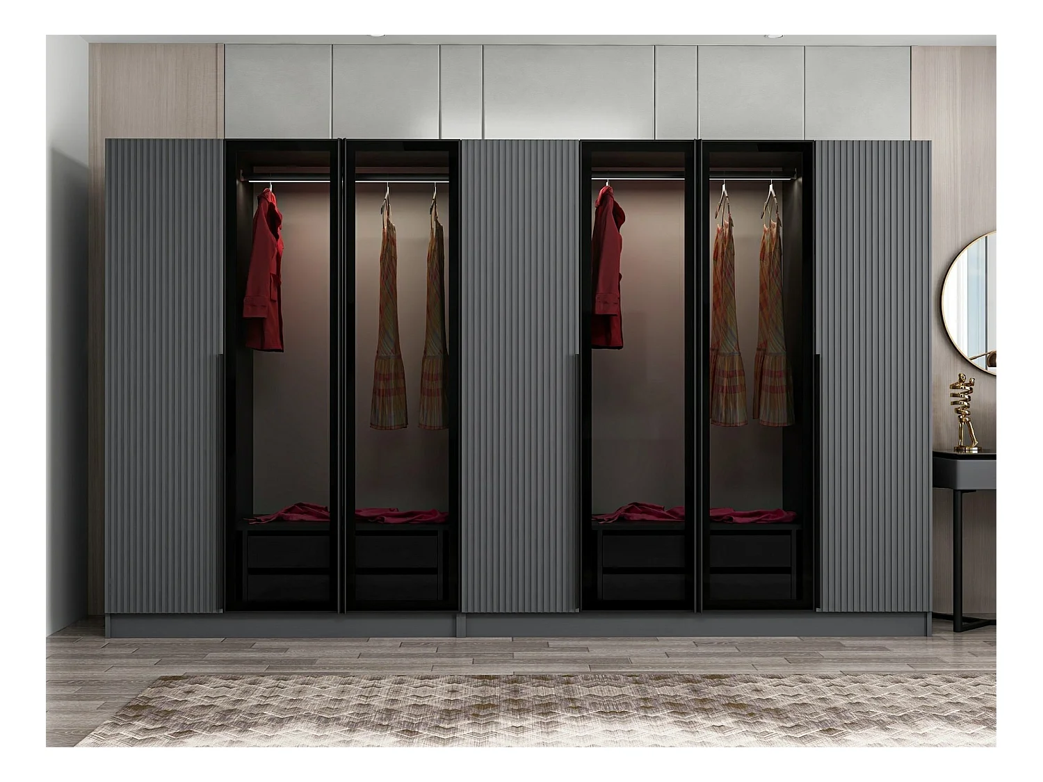 Armario Kale Plus-7807 humo 315x210x52 cm