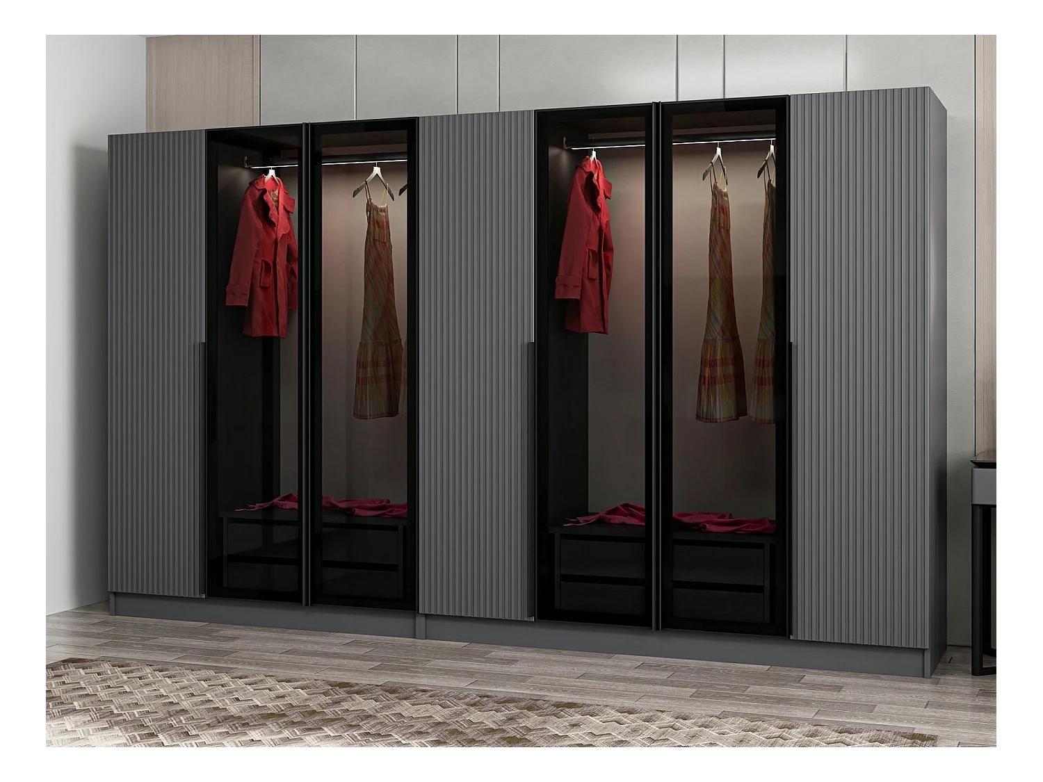 Armario Kale Plus-7807 humo 315x210x52 cm