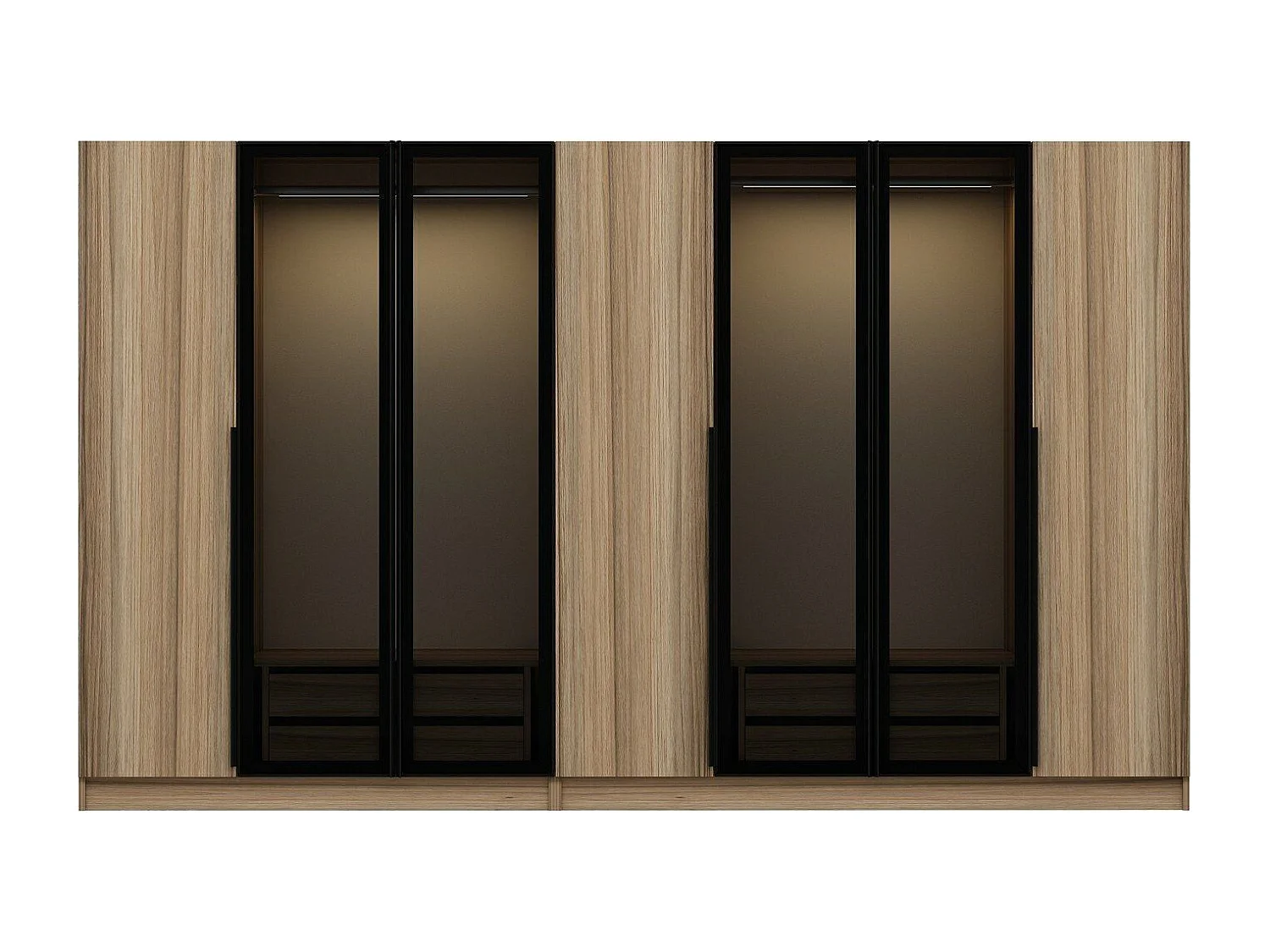 Armario Kale Plus-7823 color roble humo 315x210x52 cm