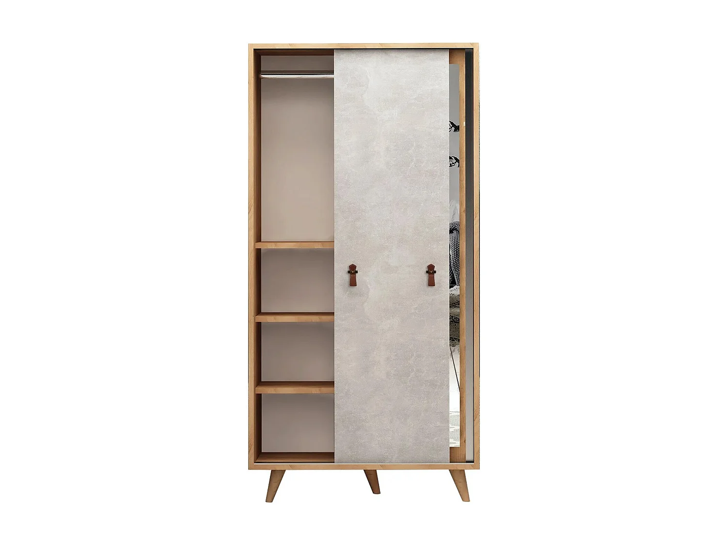 Armario Rana color roble 100x190x60 cm