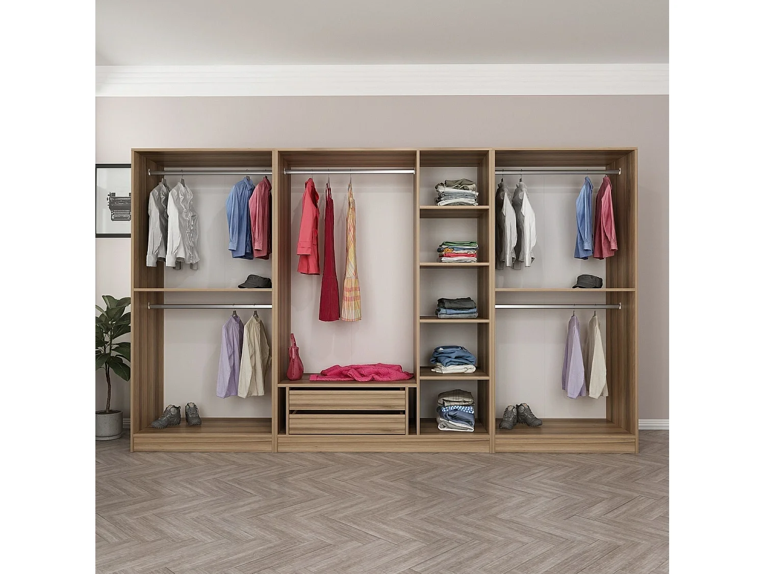 Armario Kale-7632 dore 315x210x52 cm