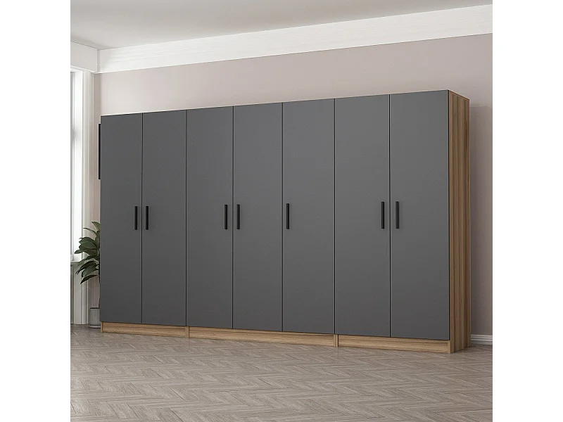 Armario Kale-7642 antracita 315x210x52 cm