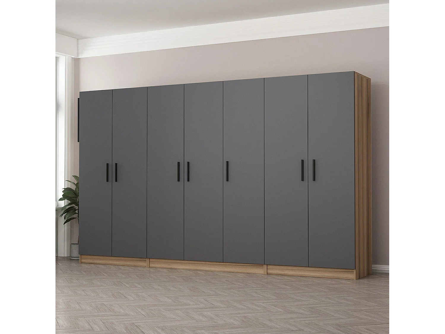 Armario Kale-7642 antracita 315x210x52 cm