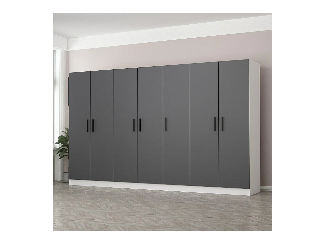 Armario Kale-5055 antracita 315x210x52 cm