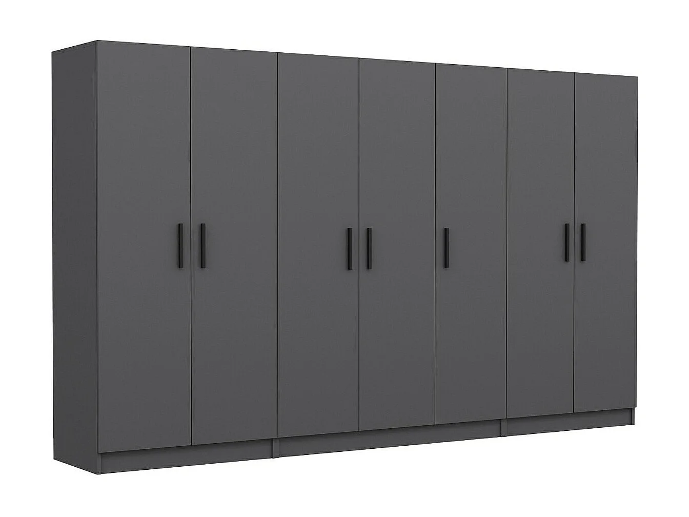 Armoire 7 portes Sanara L315xH210cm Anthracite