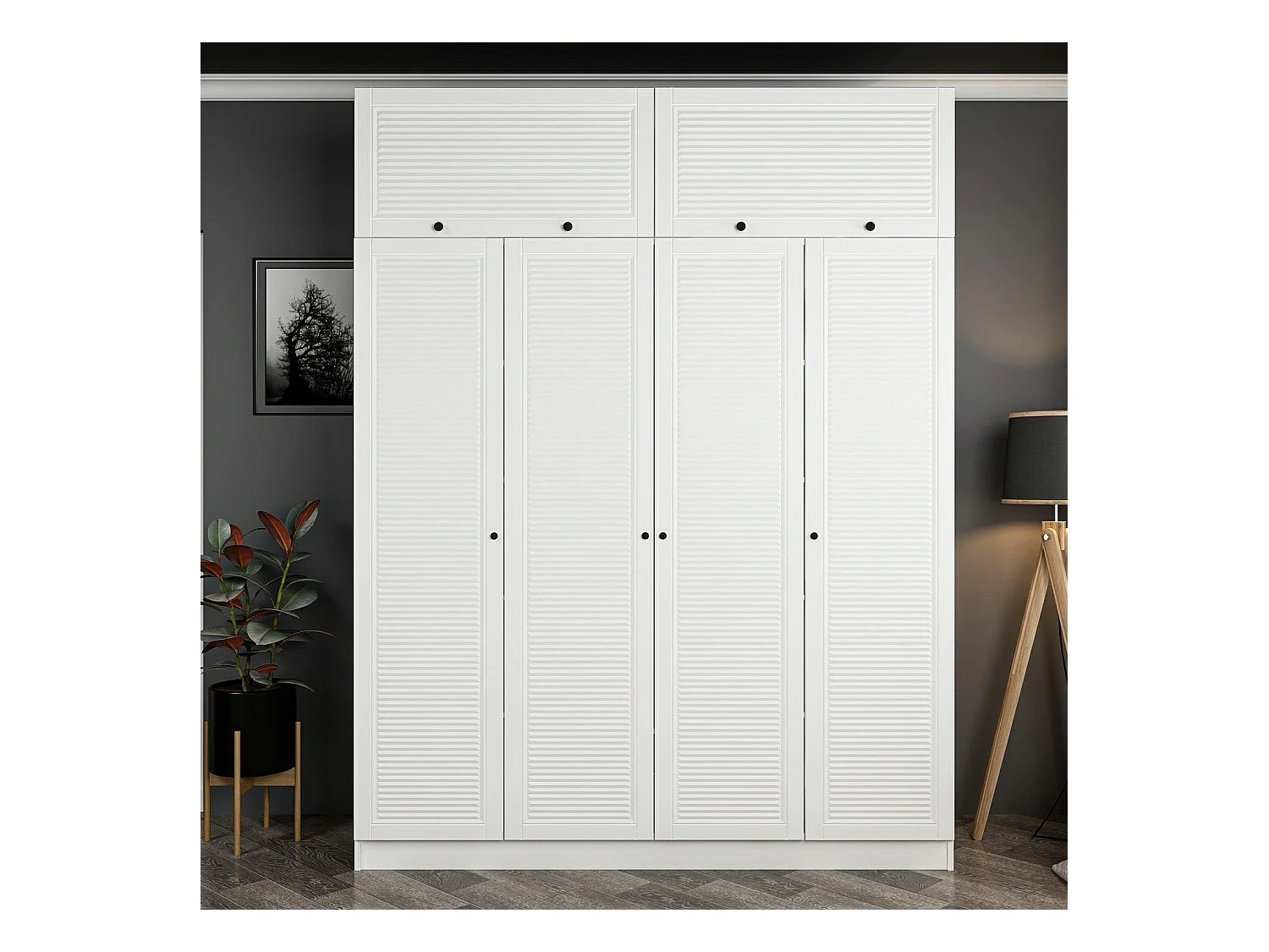 Armario Kale-8401 blanco 180x190x52 cm