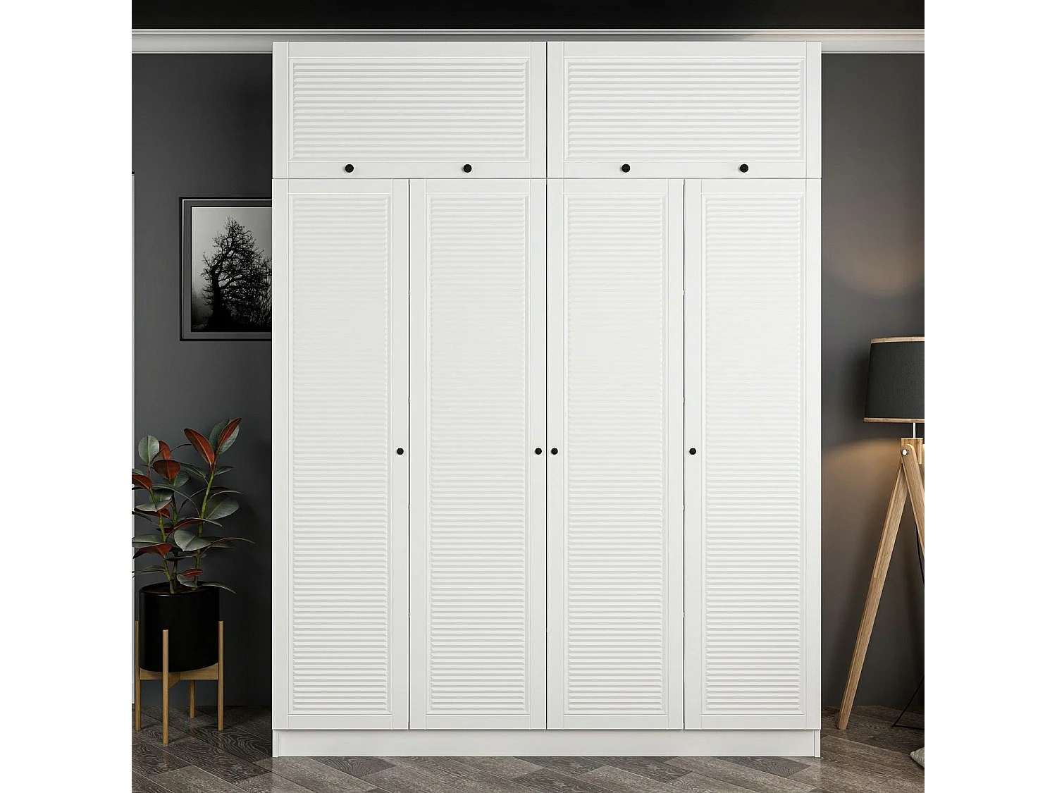 Armario Kale-8401 blanco 180x190x52 cm