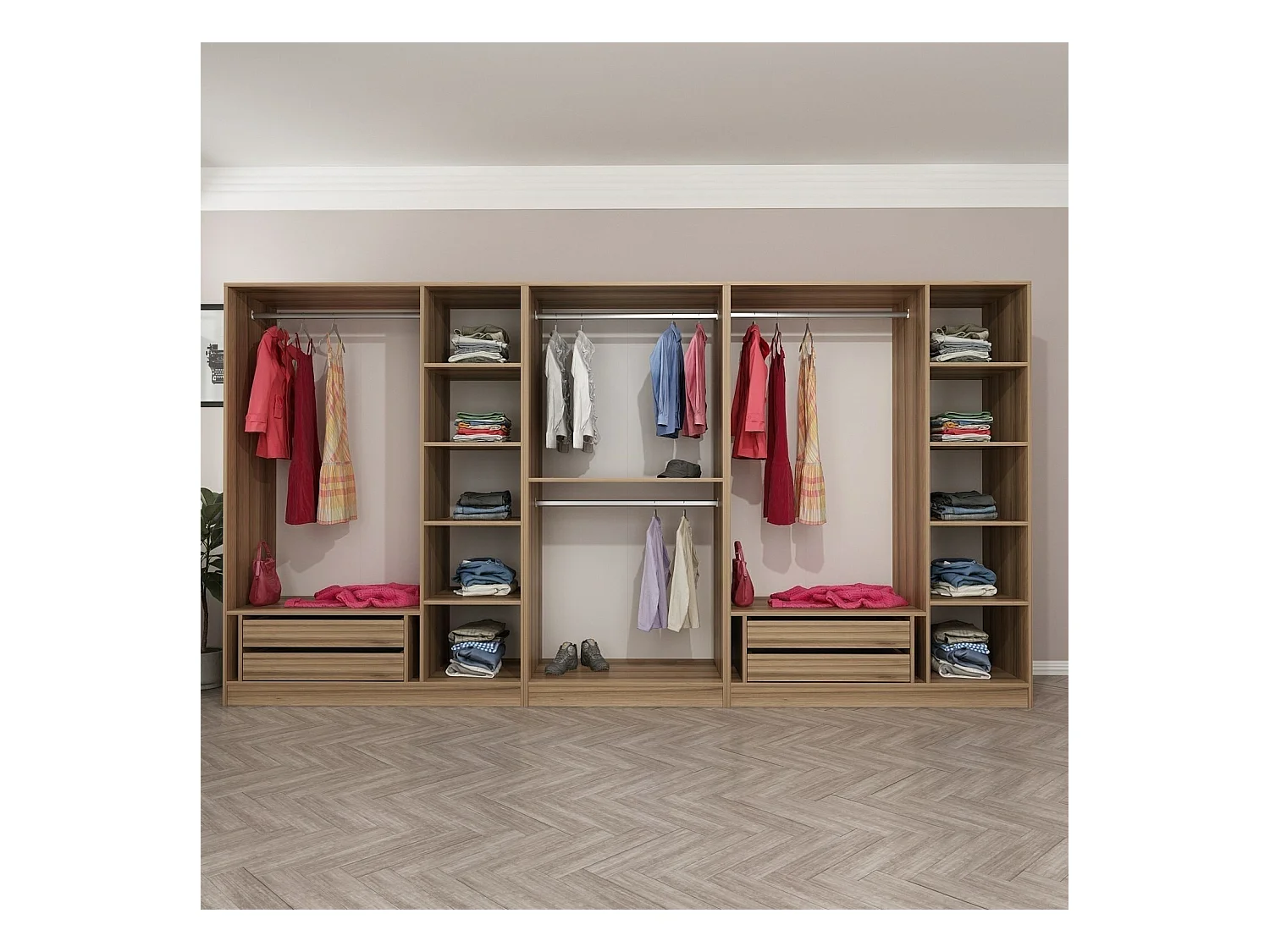 Armario Kale-7545 dore 360x190x52 cm