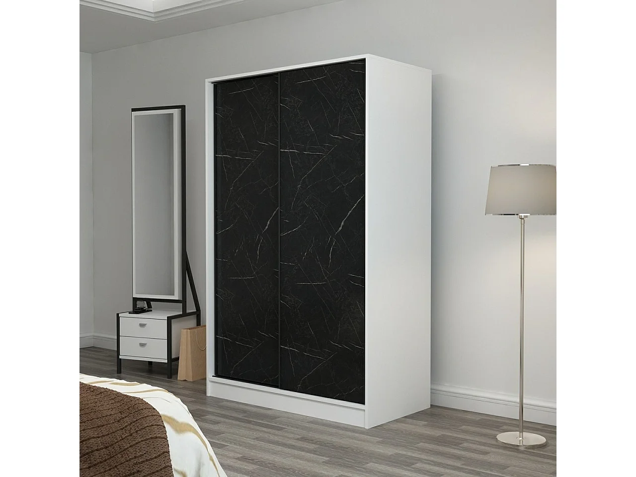 Armario Kale-2312 piedra blanco 120x190x52 cm