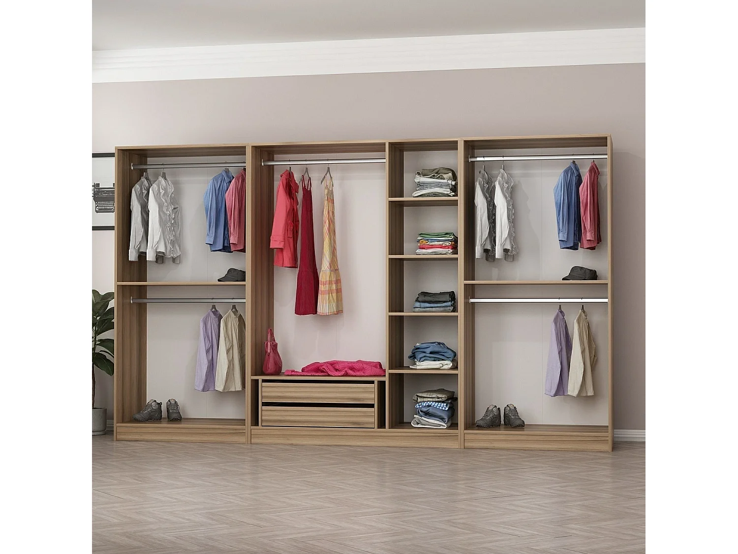 Armario Kale-7542 dore 315x190x52 cm