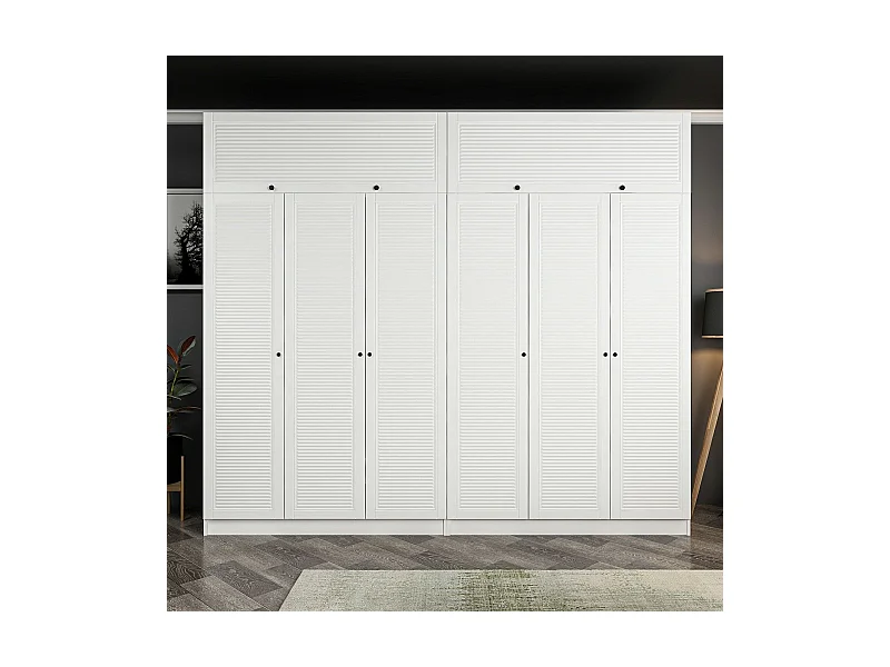 Armario Kale-8404 blanco 270x190x52 cm