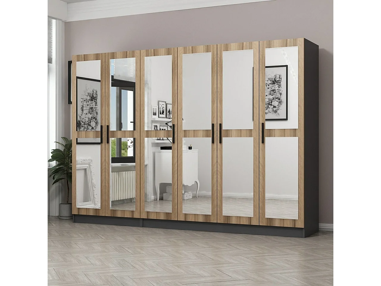 Armario Kale-5016 dore 225x190x52 cm