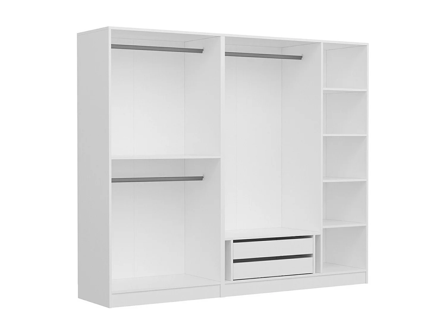 Guardaroba Kailua L141, Bianco, 210x225x52cm