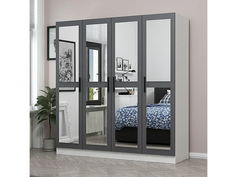 Armario Kale-4958 antracita 180x190x52 cm