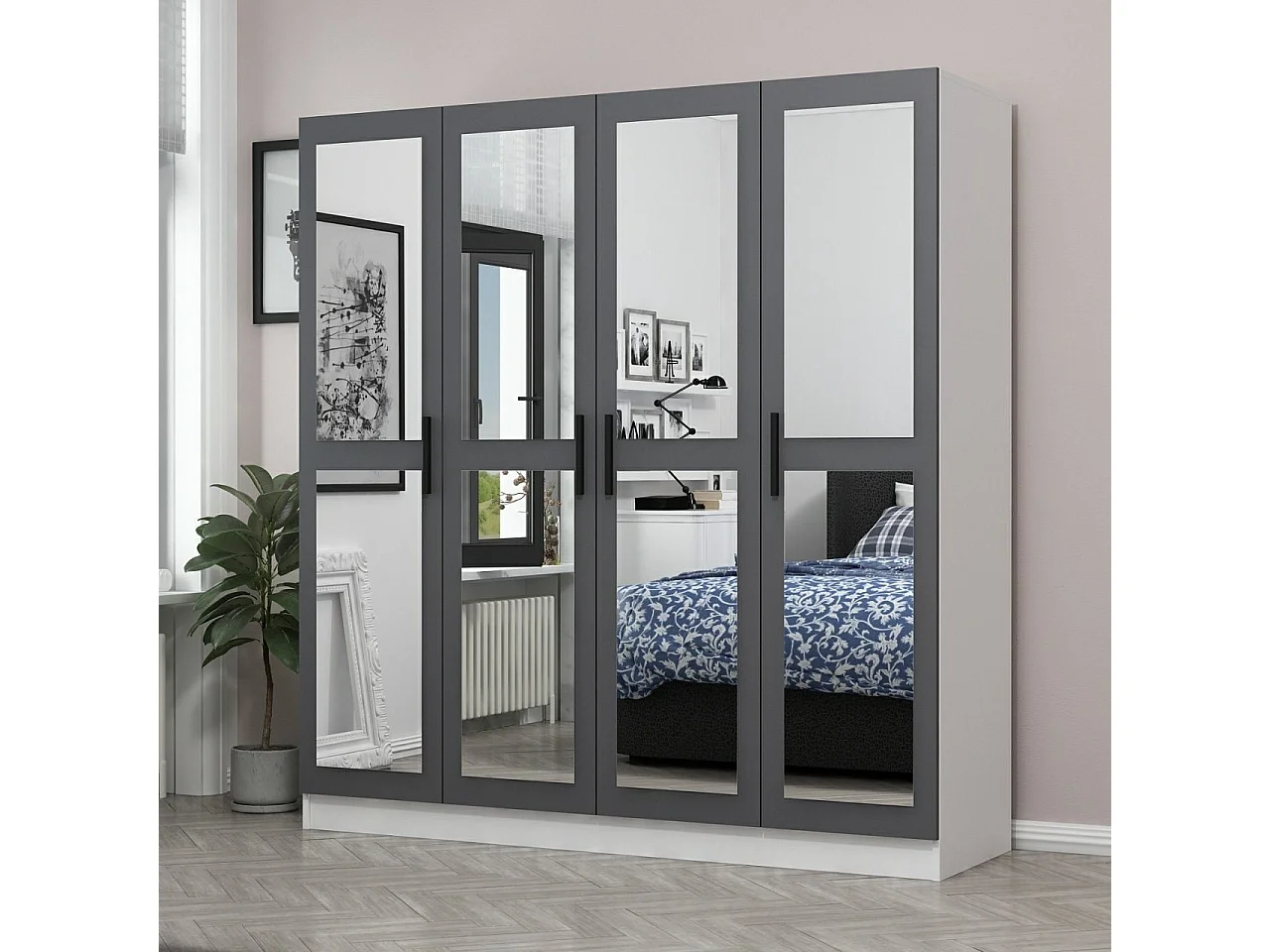 Armario Kale-4958 antracita 180x190x52 cm