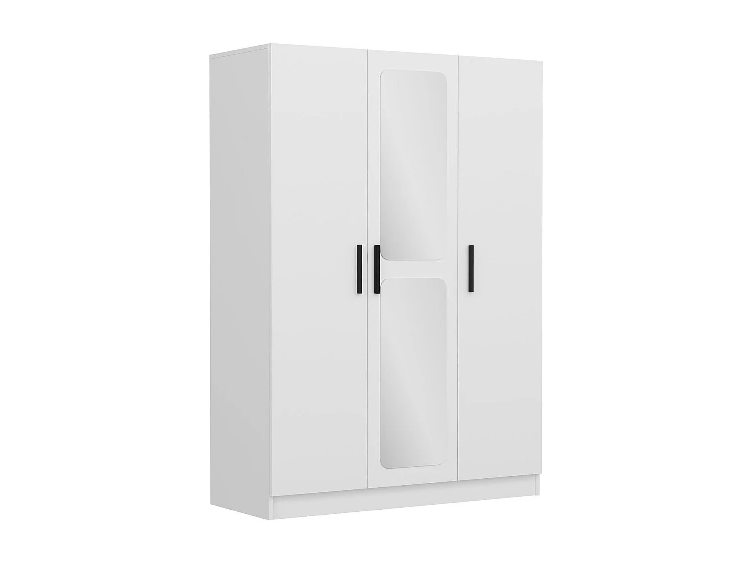 Armoires 3 portes et 2 miroirs Bangka L135xH210cm Blanc