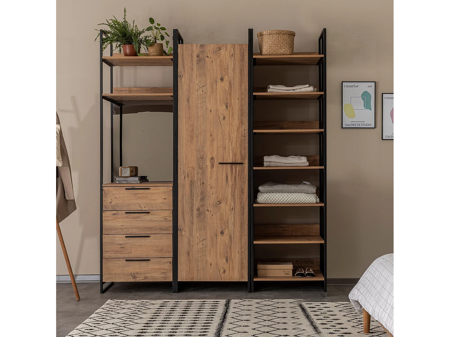 Armario Dynamic Takım-8 color pino atlántico 192x225x52 cm