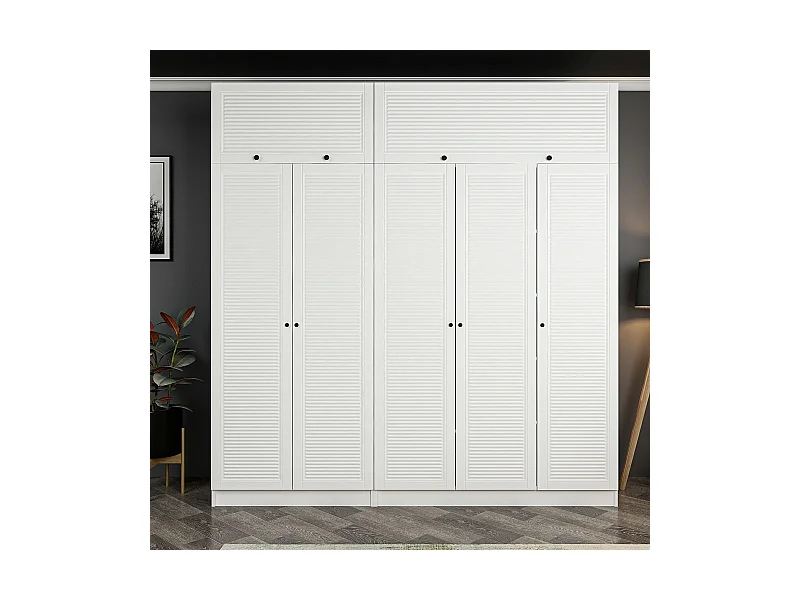 Armario Kale-8402 blanco 225x190x52 cm