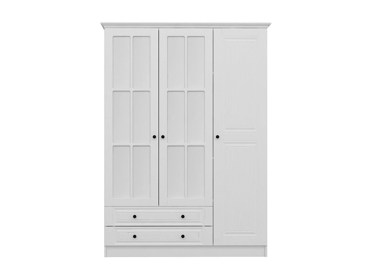 Armario Kailua R131, Blanco, 190x135x52cm, Puertas de armario: Con bisagras
