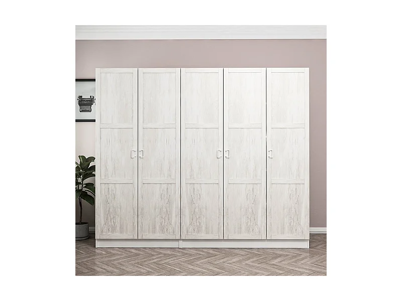 Armario Kale Country-3832 blanco 225x210x52 cm