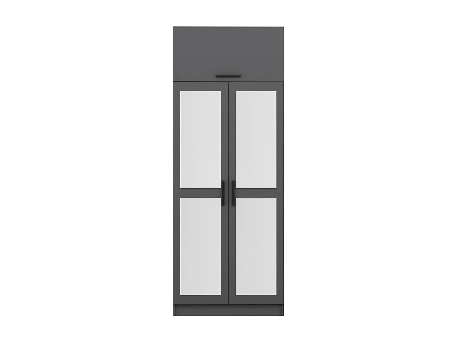 Armoires 3 portes et 4 miroirs Sanur L90xH225cm Anthracite