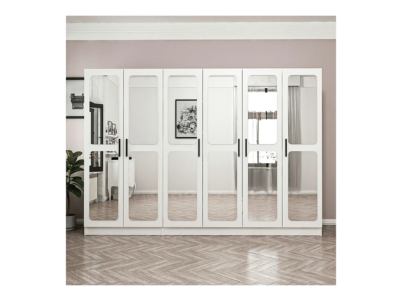 Armario Kale-2441 blanco 225x190x52 cm