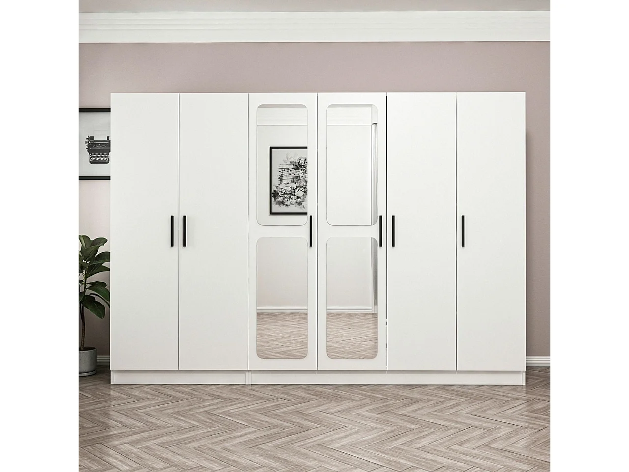 Armario Kale-3817 blanco 225x210x52 cm