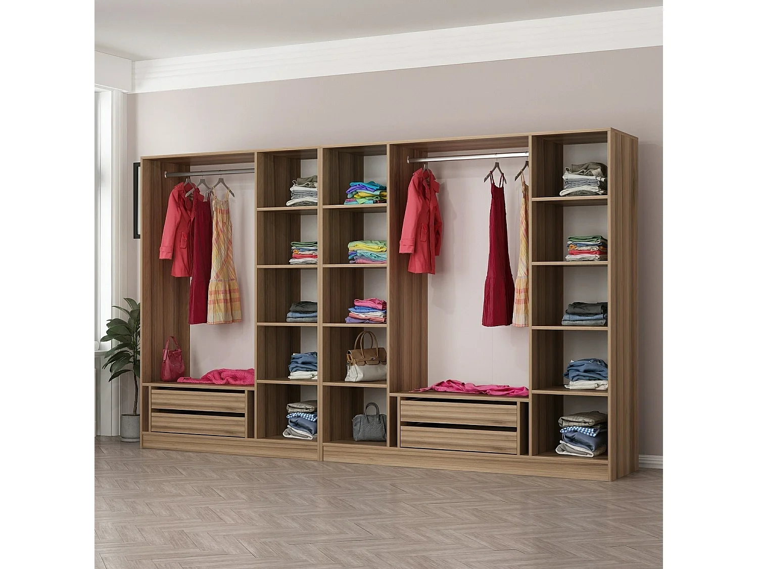 Armario Kale-7543 dore 315x190x52 cm