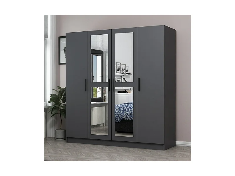 Armario Kale-4984 antracita 180x190x52 cm