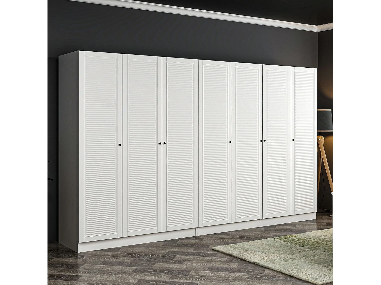 Armario Kale Mebran-8426 blanco 315x210x52 cm